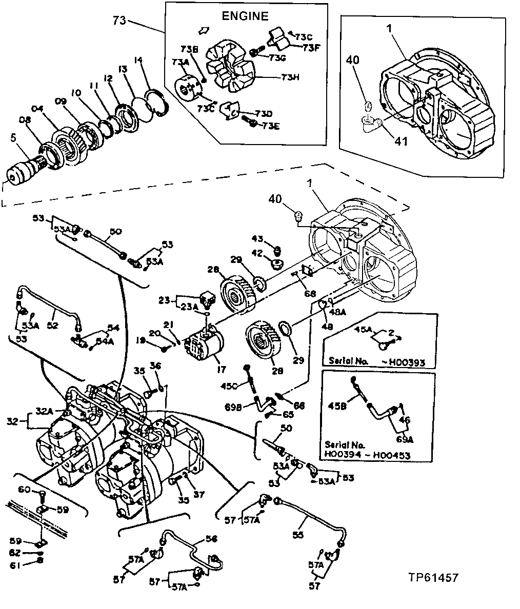 Схема запчастей John Deere 92DLC - 161 - Main Hydraulic Pump 2160 HYDRAULIC SYSTEM