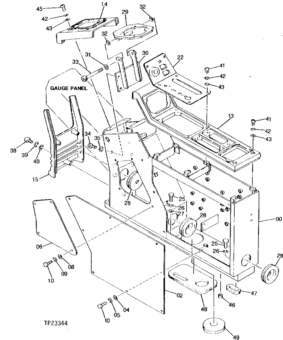 Схема запчастей John Deere 92DLC - 204 - LEVER CONTROL BOX (RIGHT) 3315 Controls Linkage