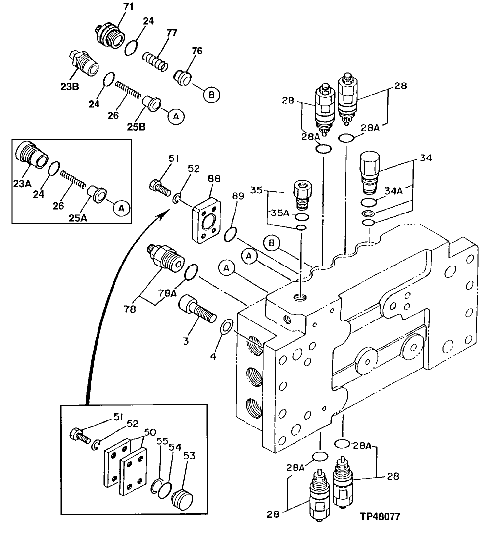 Схема запчастей John Deere 92DLC - 225 - Control Valve 3360 HYDRAULIC SYSTEM