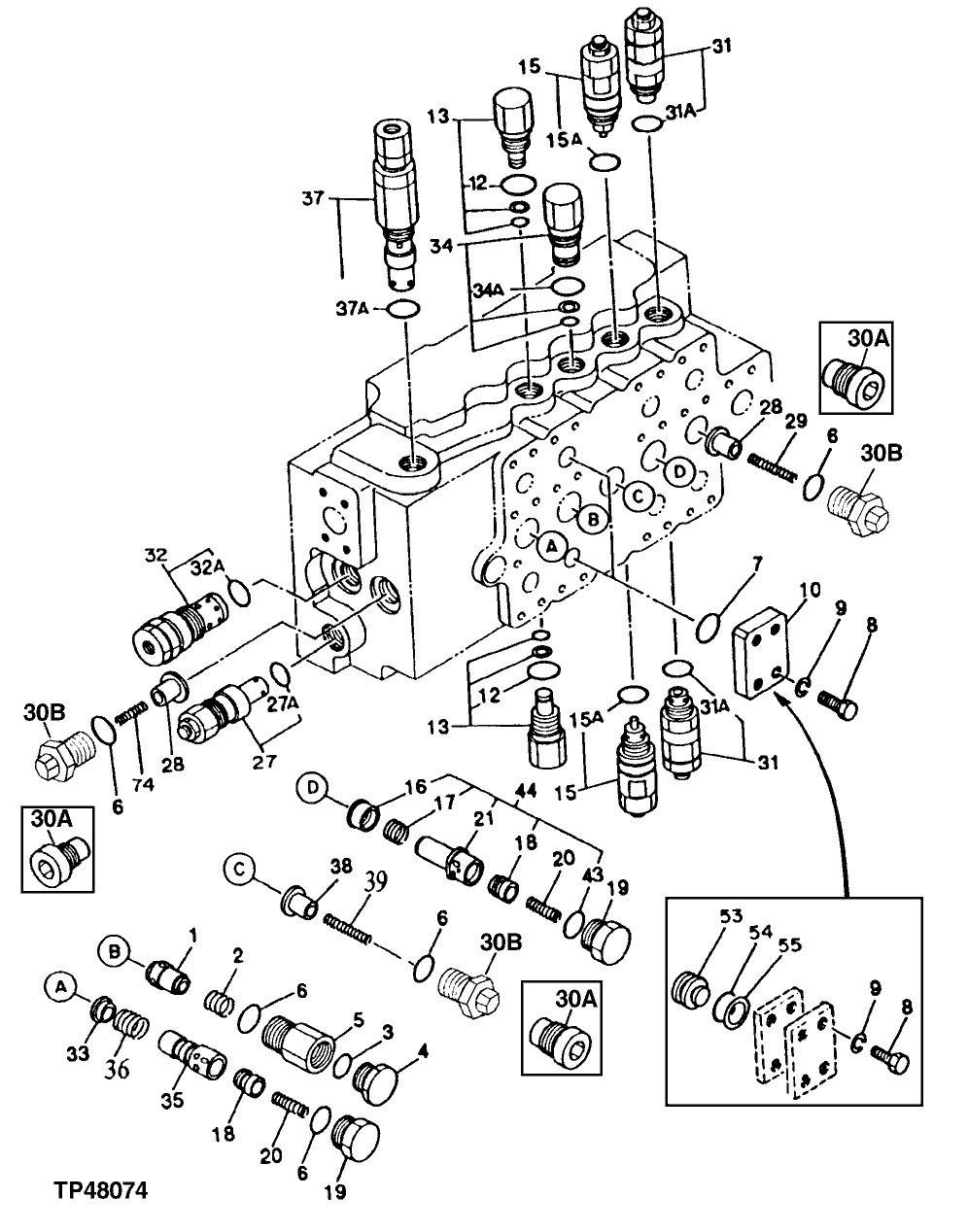 Схема запчастей John Deere 92DLC - 226 - Control Valve 3360 HYDRAULIC SYSTEM