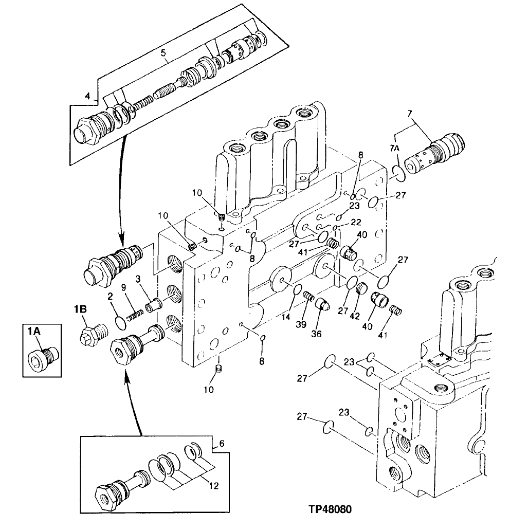 Схема запчастей John Deere 92DLC - 228 - Control Valve 3360 HYDRAULIC SYSTEM