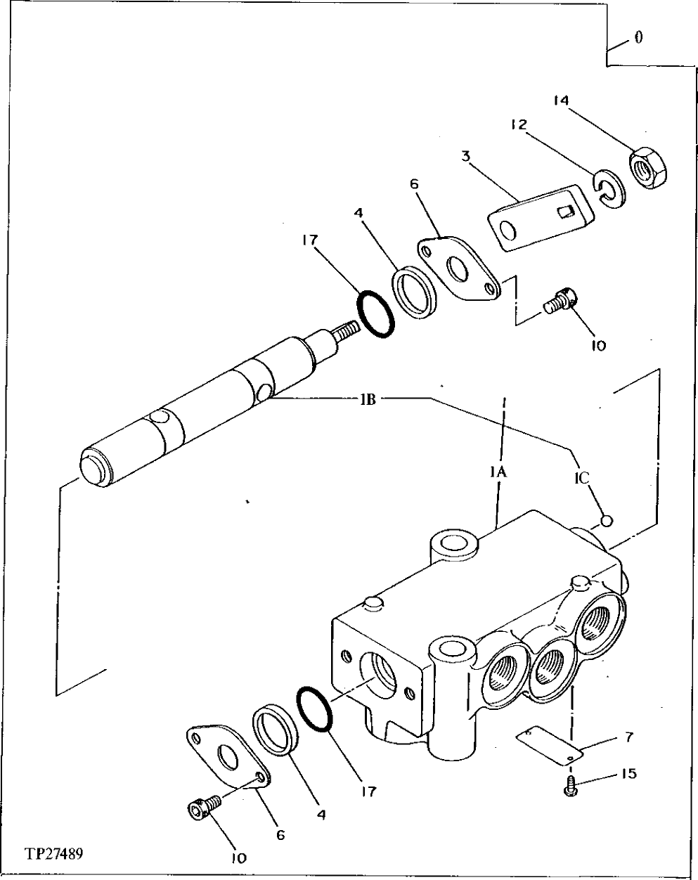 Схема запчастей John Deere 92DLC - 237 - PILOT SHUT-OFF VALVE 3360 HYDRAULIC SYSTEM