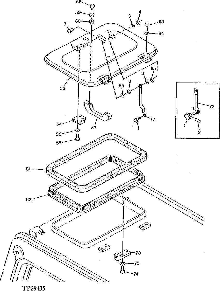 Схема запчастей John Deere 90D - 109 - Cab 1810 Operator Enclosure