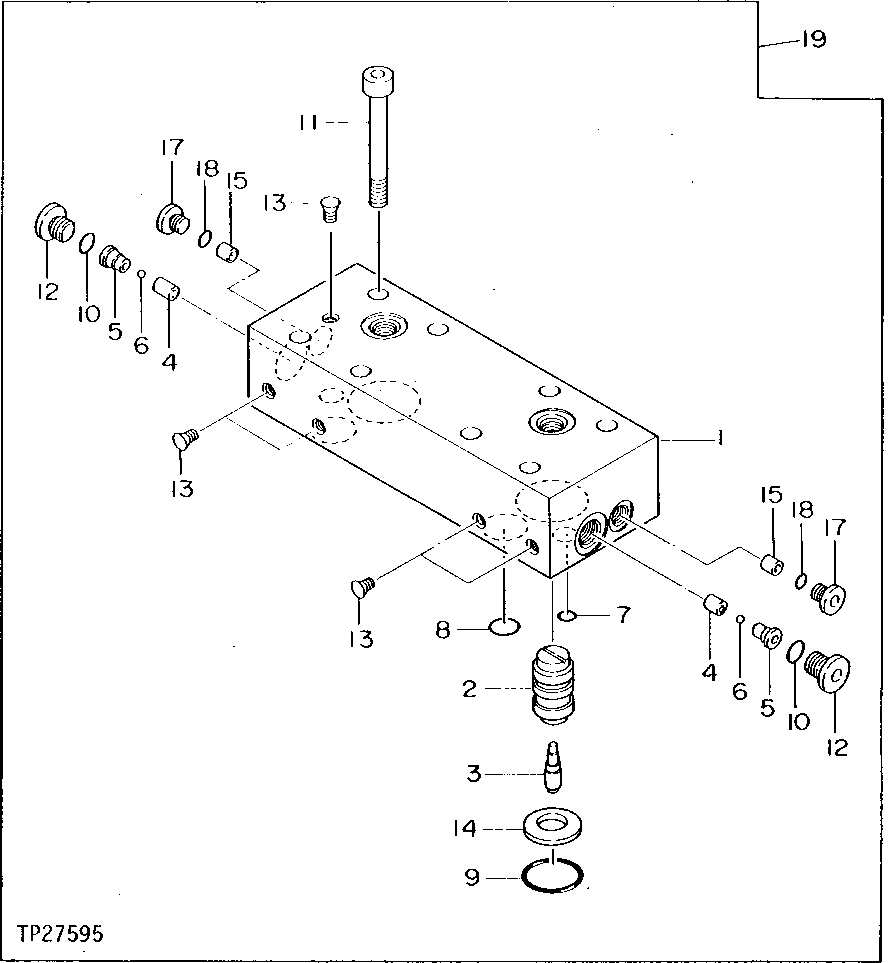 Схема запчастей John Deere 90D - 141 - MAIN PUMP CONTROL SECTION COVER 2160 Vehicle Hydraulics