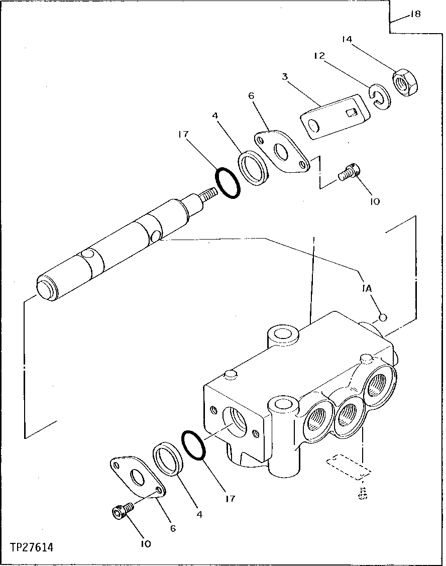 Схема запчастей John Deere 90D - 205 - PILOT HYDRAULICS SHUT-OFF VALVE 3360 HYDRAULIC SYSTEM