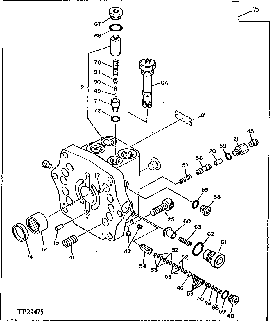 Схема запчастей John Deere 90D - 218 - Swing Motor 4360 Hydraulics