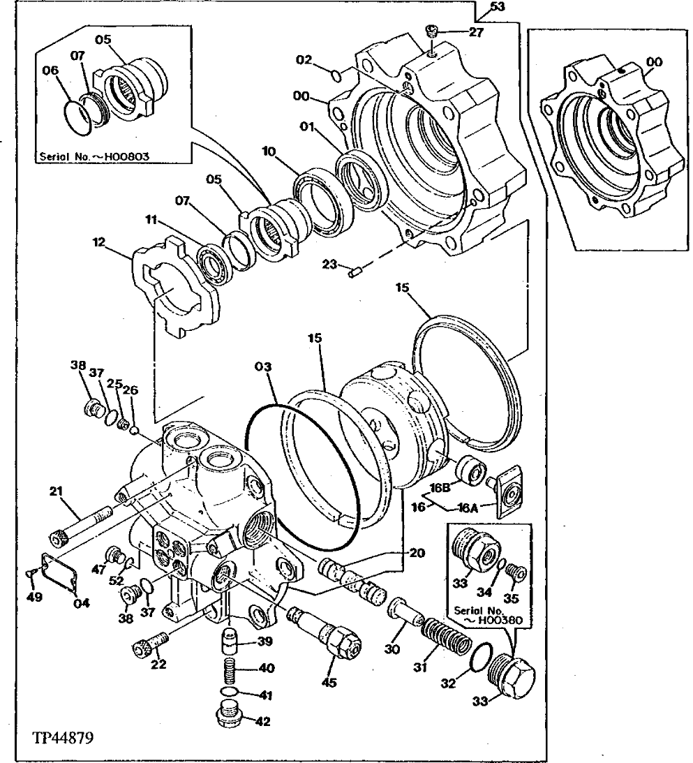 Схема запчастей John Deere 90D - 8 - PROPEL MOTOR 0260 HYDRAULIC SYSTEM