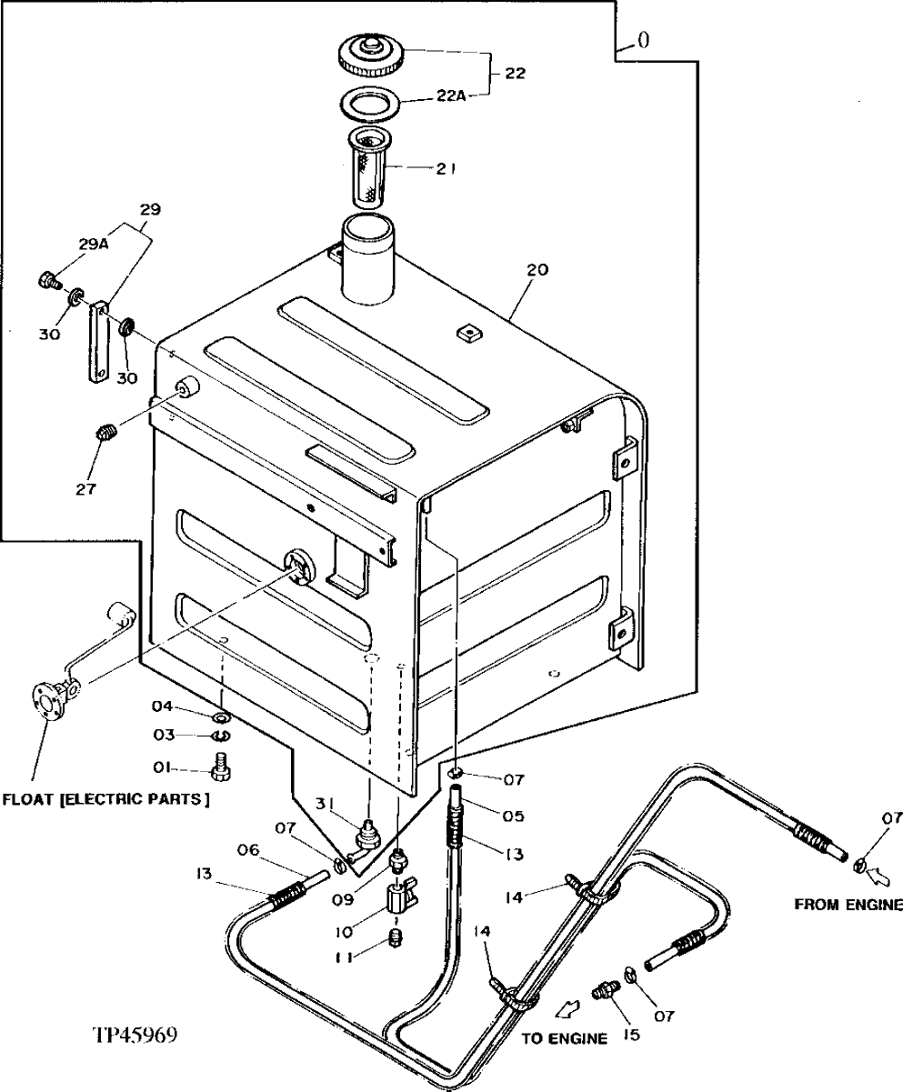 Схема запчастей John Deere 90D - 67 - Fuel Tank 0560 EXTERNAL FUEL SUPPLY SYSTEMS