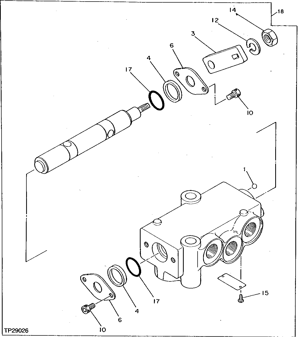 Схема запчастей John Deere 90D - 167 - PILOT HYDRAULICS SHUT-OFF VALVE 3360 HYDRAULIC SYSTEM