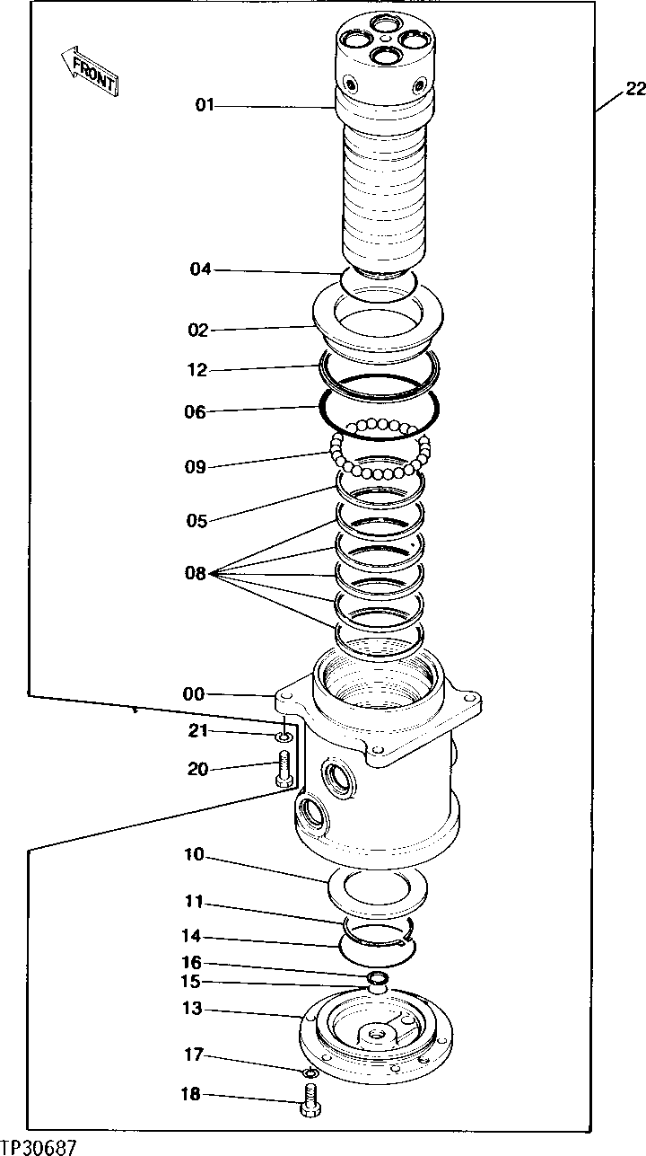 Схема запчастей John Deere 92DLC - 2 - ROTARY MANIFOLD 260 - AXLES AND SUSPENSION SYSEMS 2