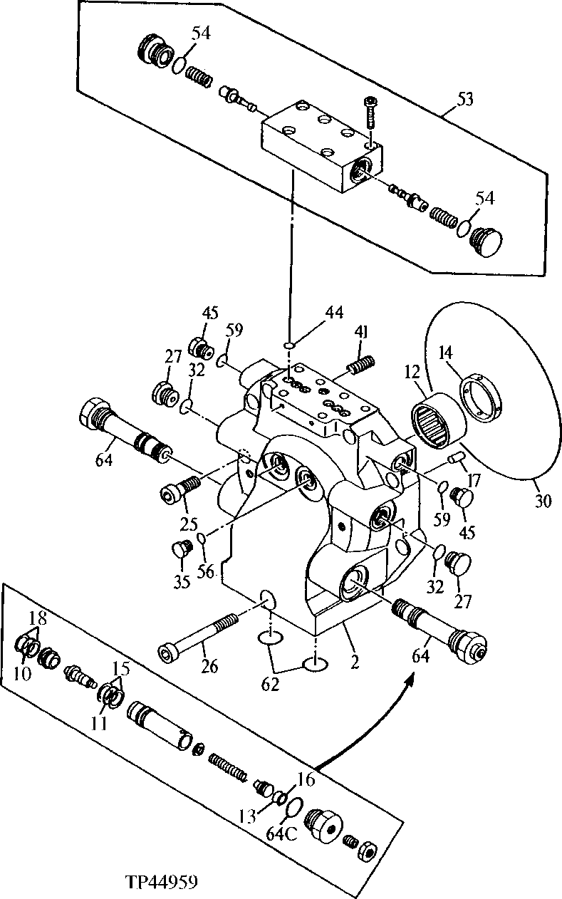 Схема запчастей John Deere 92DLC - 10 - PROPEL MOTOR 260 - AXLES AND SUSPENSION SYSEMS 2