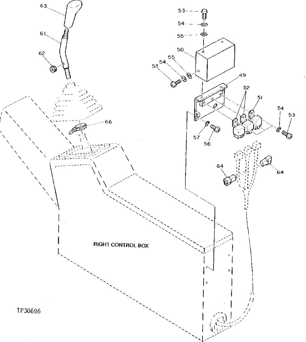 Схема запчастей John Deere 92DLC - 18 - HEAVY-LIFT CONTROL LEVER, RELAYS AND DIODES 1674 - ELECTRICAL SYSTEM 16