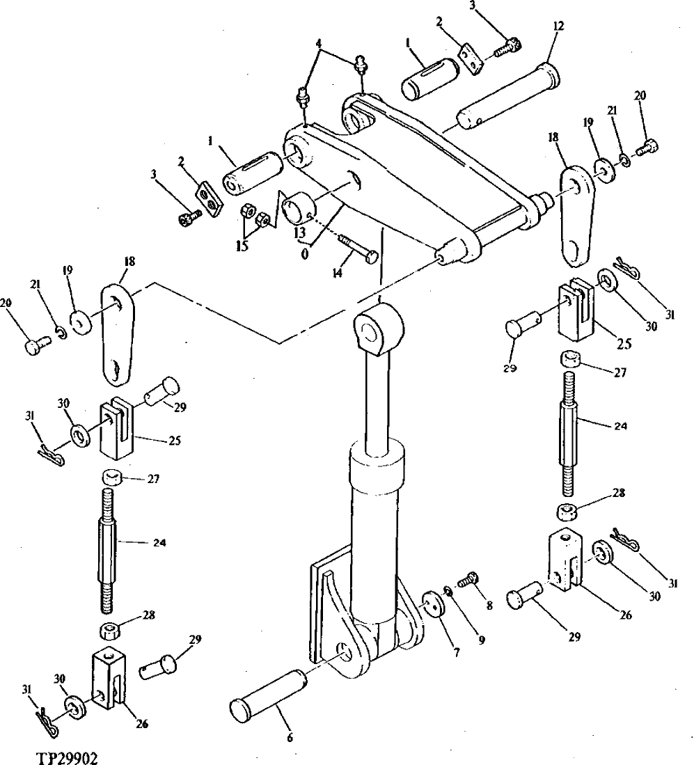 Схема запчастей John Deere 92DLC - 14 - HYDRAULIC COUNTERWEIGHT REMOVAL LINKAGE 1740 - FRAME, CHASSIS OR SUPPORTING STRUCTURE 17