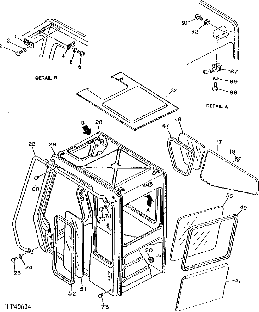 Схема запчастей John Deere 92DLC - 8 - CAB COMPONENTS 1810 - OPERATORS STATION 18