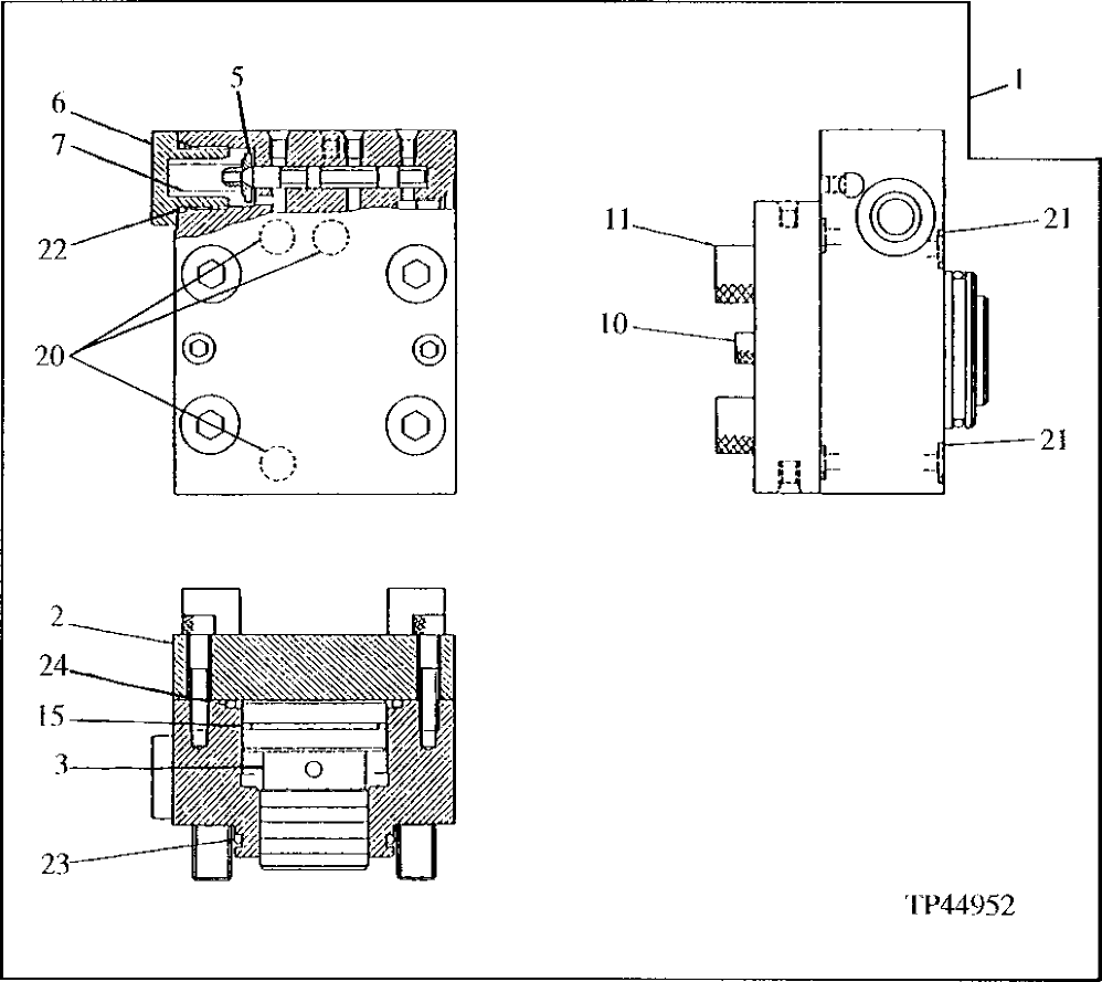 Схема запчастей John Deere 92DLC - 20 - VALVE COVER 2160 - MAIN HYDRAULIC SYSTEM 21