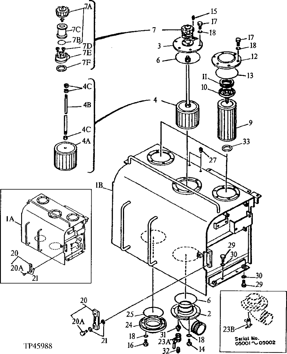 Схема запчастей John Deere 92DLC - 22 - RESERVOIR 2160 - MAIN HYDRAULIC SYSTEM 21