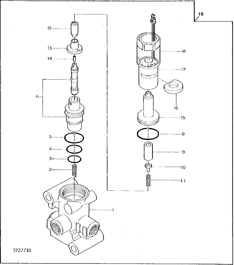 Схема запчастей John Deere 92DLC - 30 - PILOT HYDRAULICS SINGLE SPOOL SOLENOID VALVE 3360 - EXCAVATOR 33