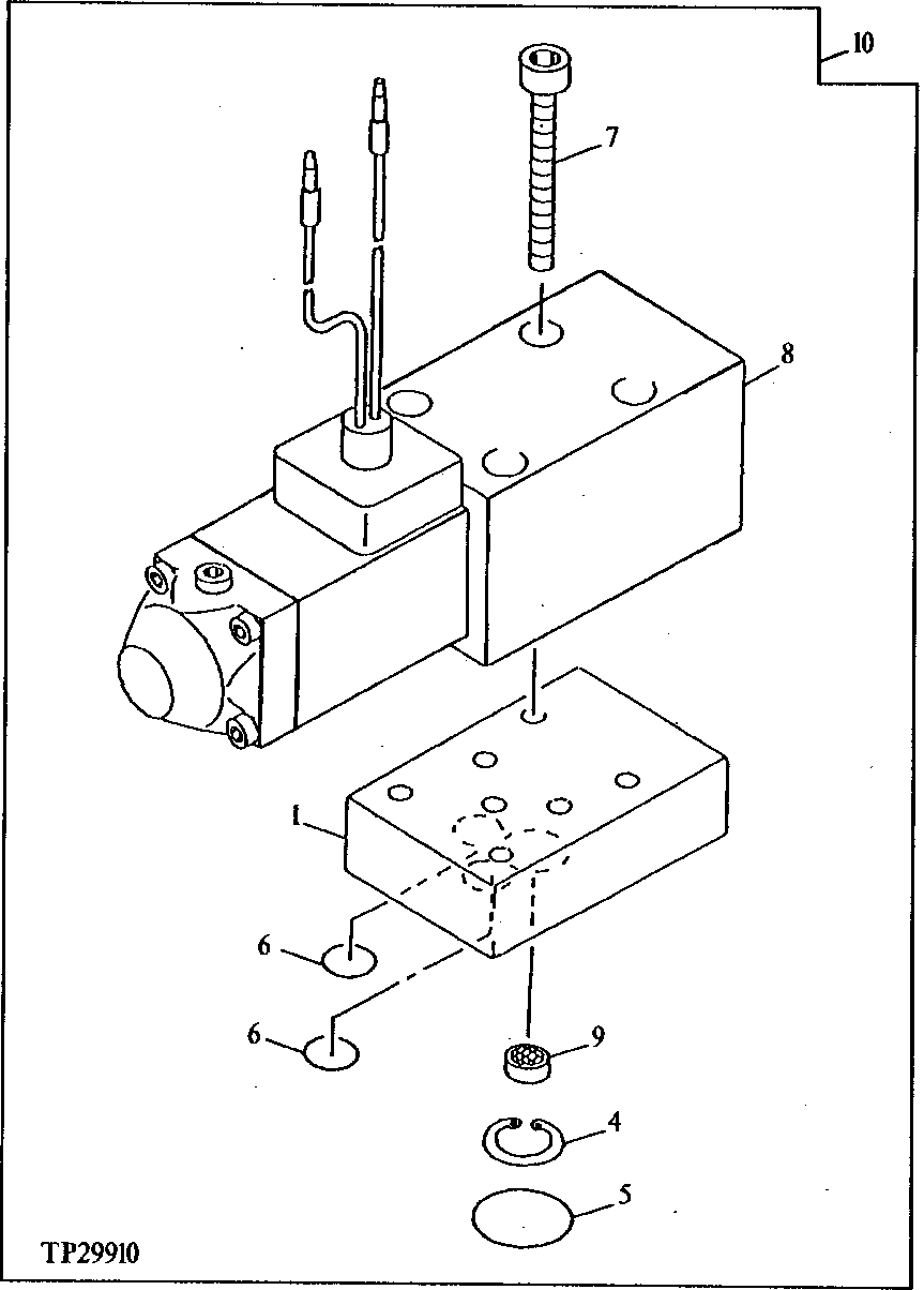 Схема запчастей John Deere 92DLC - 42 - SWING FLOW REDUCTION VALVE SCREEN PLATE 3360 - EXCAVATOR 33