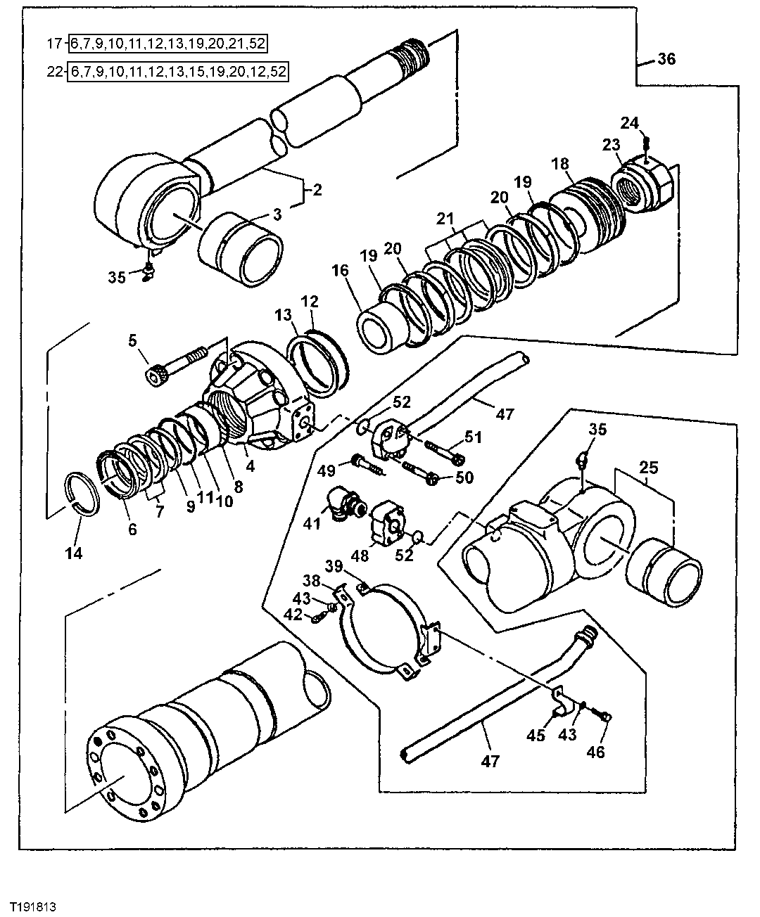 Схема запчастей John Deere 92DLC - 50 - BUCKET CYLINDER 3360 - EXCAVATOR 33