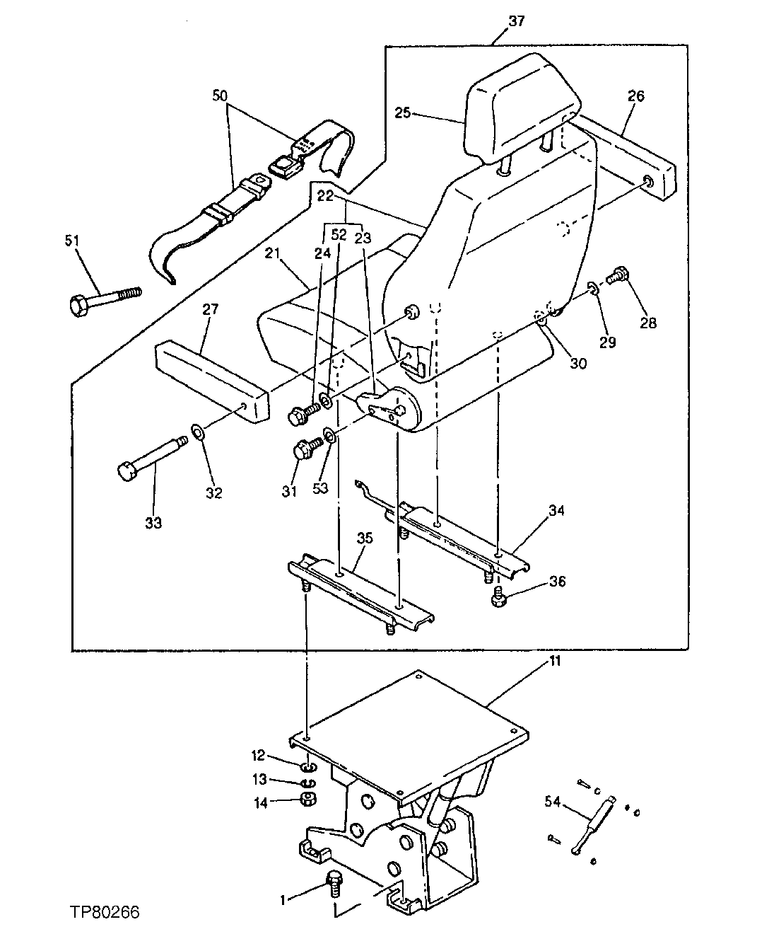 Схема запчастей John Deere 95D - 2 - SEAT 1821 - OPERATORS MANUAL 18