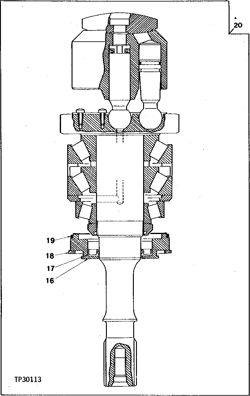 Схема запчастей John Deere 95D - 20 - MAIN PUMP ROTARY GROUP 2160 - MAIN HYDRAULIC SYSTEM 21