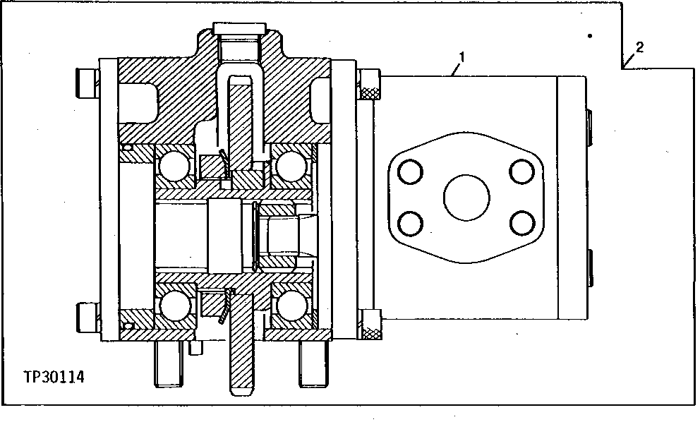 Схема запчастей John Deere 95D - 24 - AUXILIARY GEAR PUMP DRIVE 2160 - MAIN HYDRAULIC SYSTEM 21