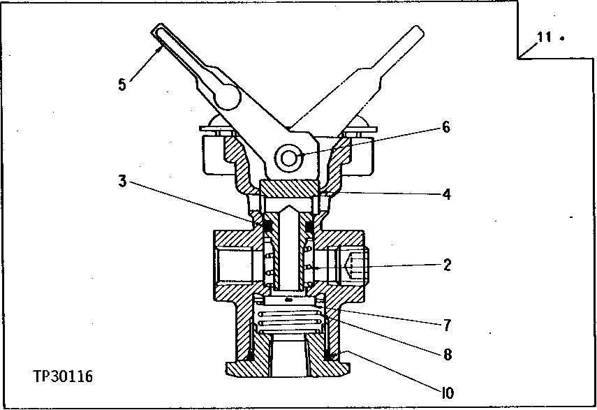 Схема запчастей John Deere 95D - 5 - TRANSMISSION SHIFT CONTROL VALVE 2261 - PNEUMATIC SYSTEMS 22