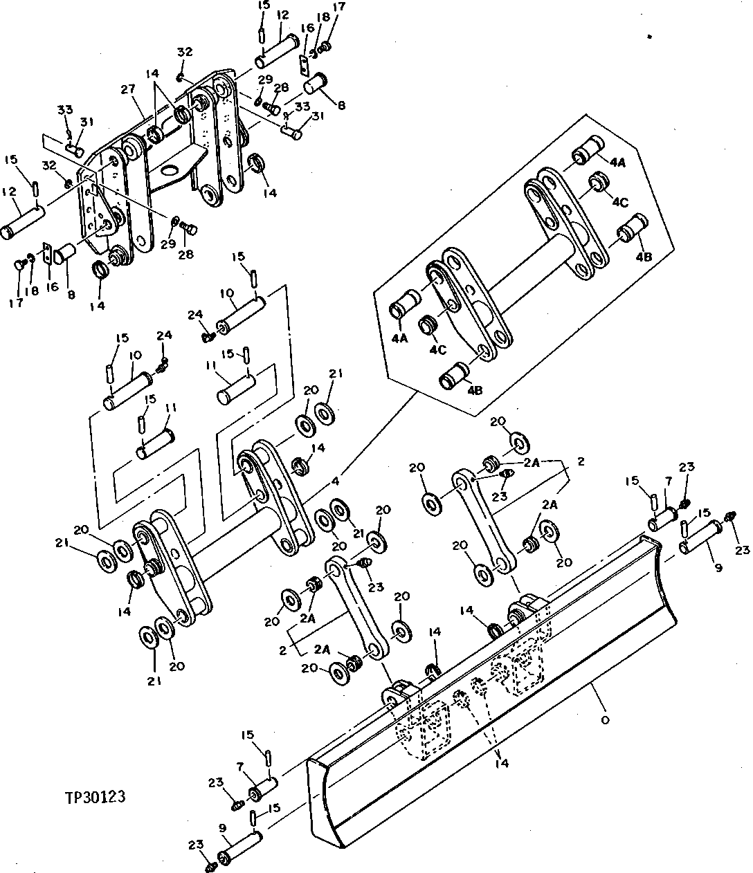 Схема запчастей John Deere 95D - 2 - BLADE 3301 - EXCAVATOR 33