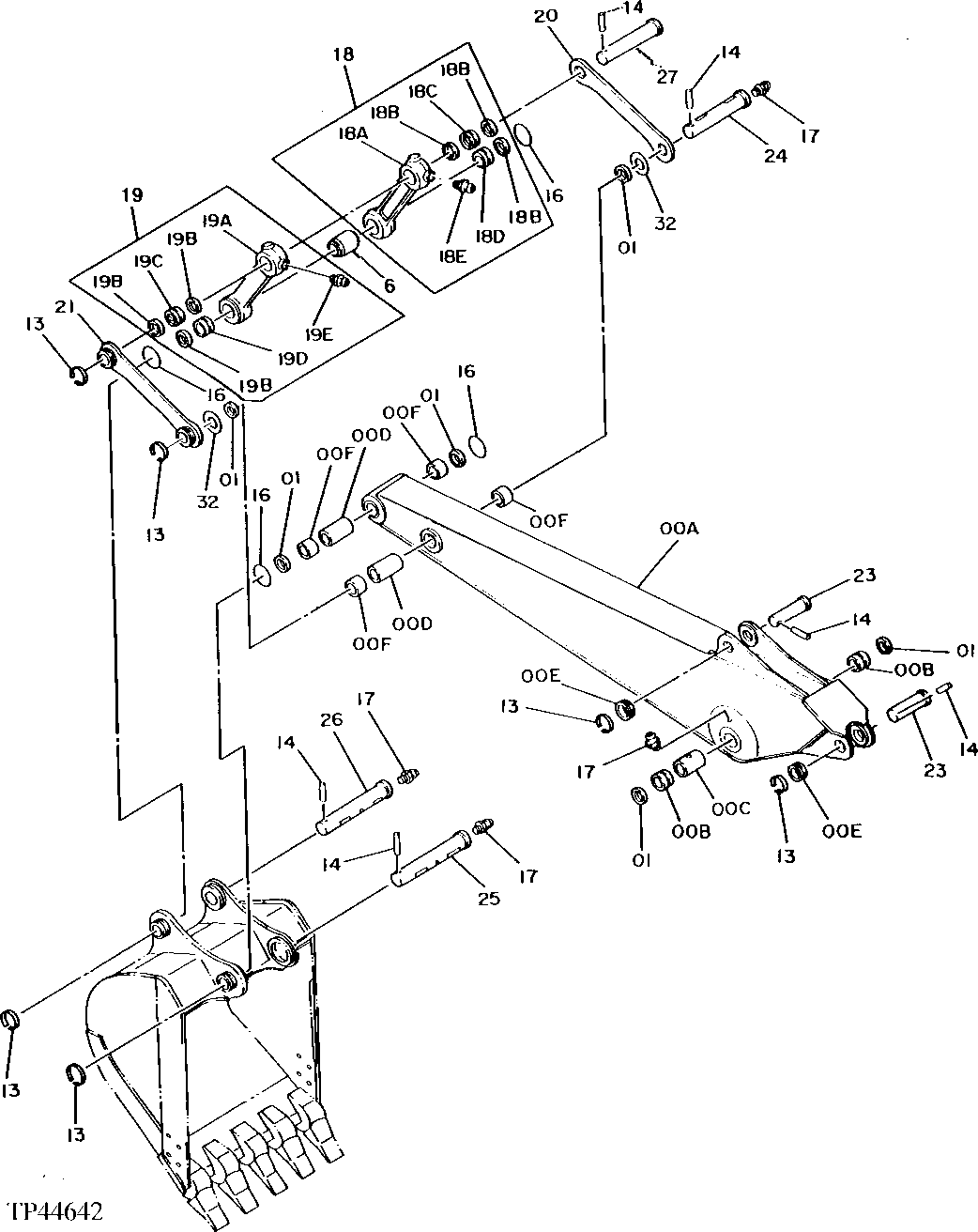 Схема запчастей John Deere 95D - 8 - LONG ARM 3340 - EXCAVATOR 33