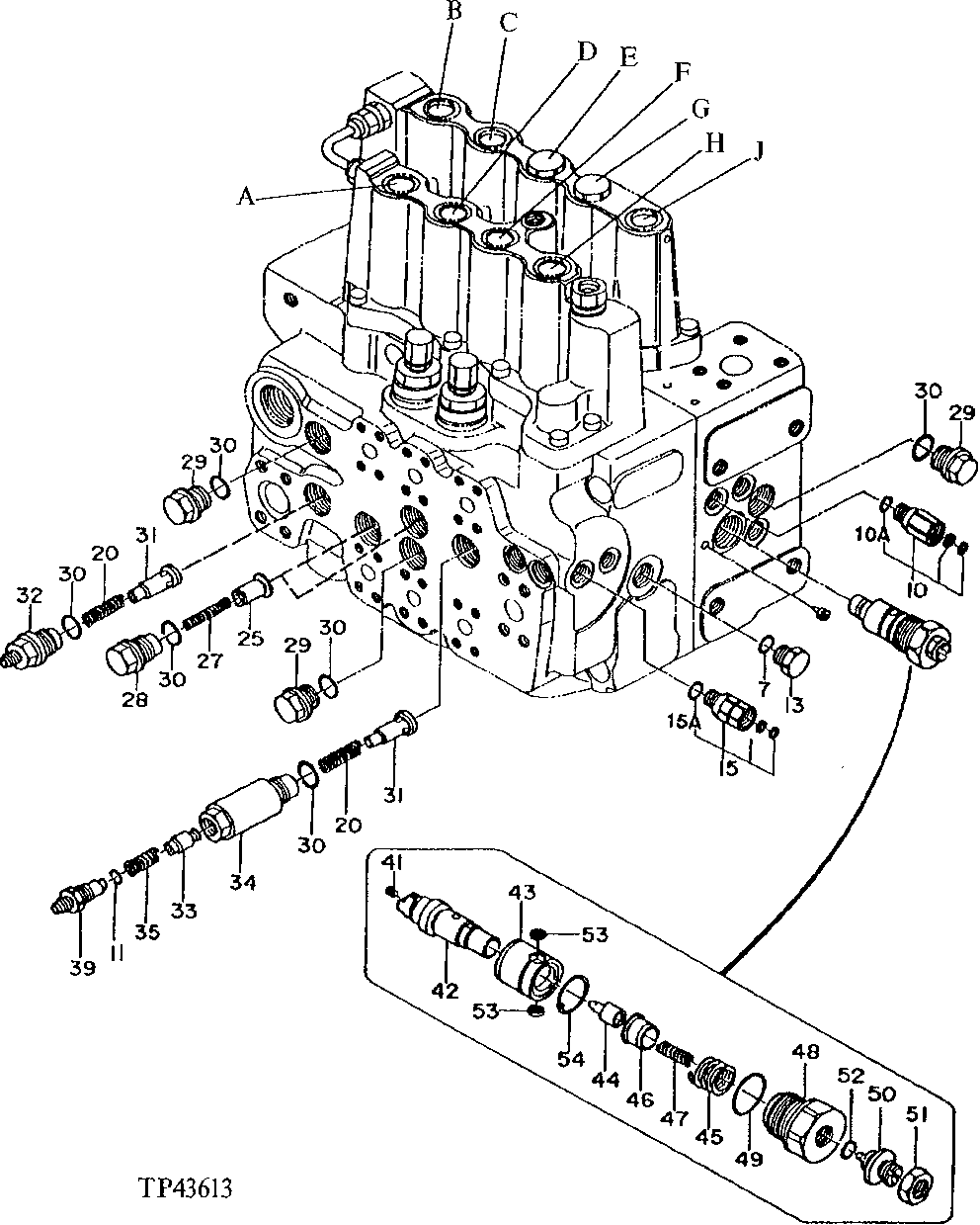 Схема запчастей John Deere 95D - 2 - MAIN CONTROL VALVE 3360 - EXCAVATOR 33