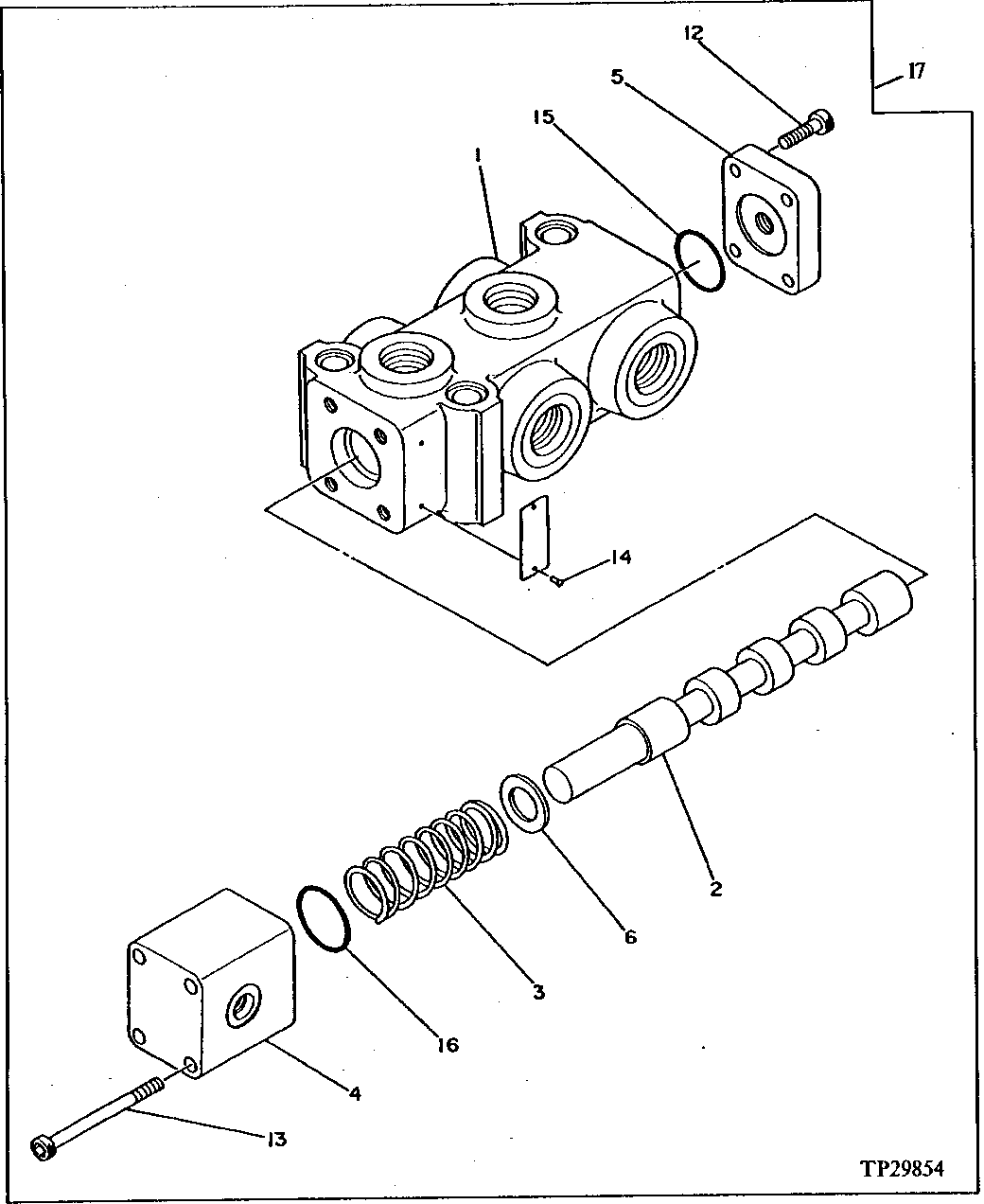 Схема запчастей John Deere 95D - 76 - DIVERTER VALVE 3360 - EXCAVATOR 33