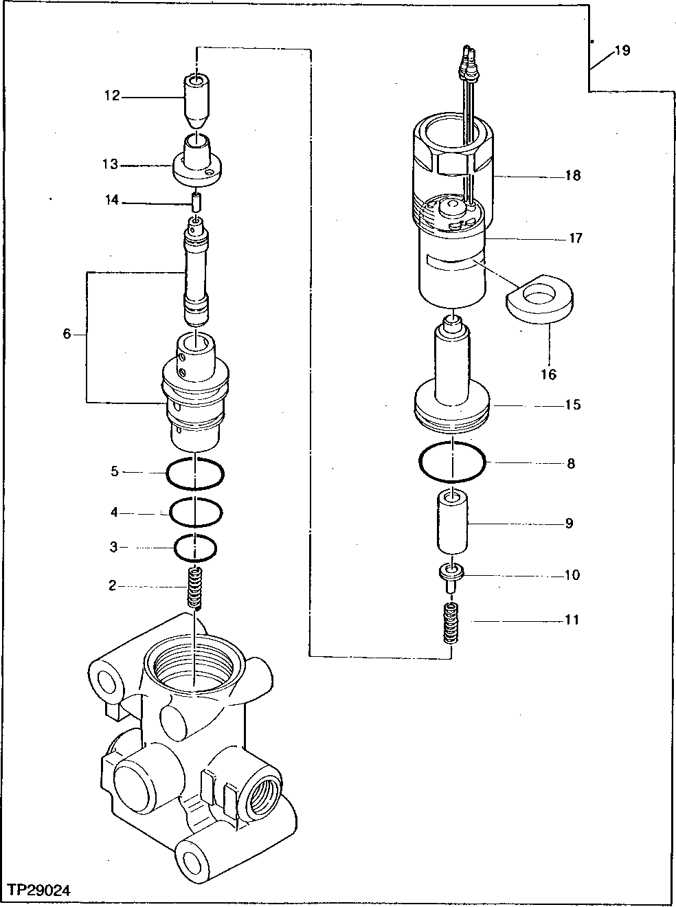 Схема запчастей John Deere 95D - 90 - AXLE LOCK SOLENOID VALVE 3360 - EXCAVATOR 33