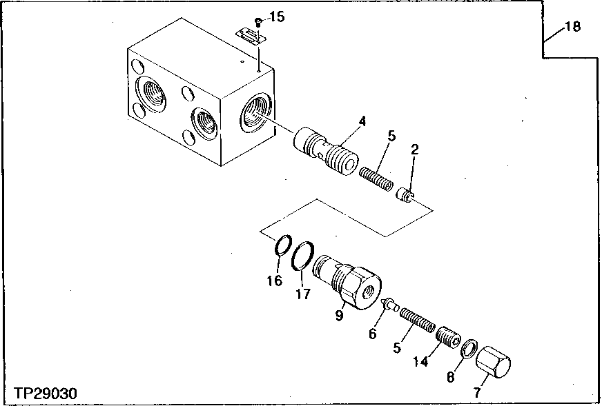 Схема запчастей John Deere 95D - 98 - REDUCING VALVE 3360 - EXCAVATOR 33