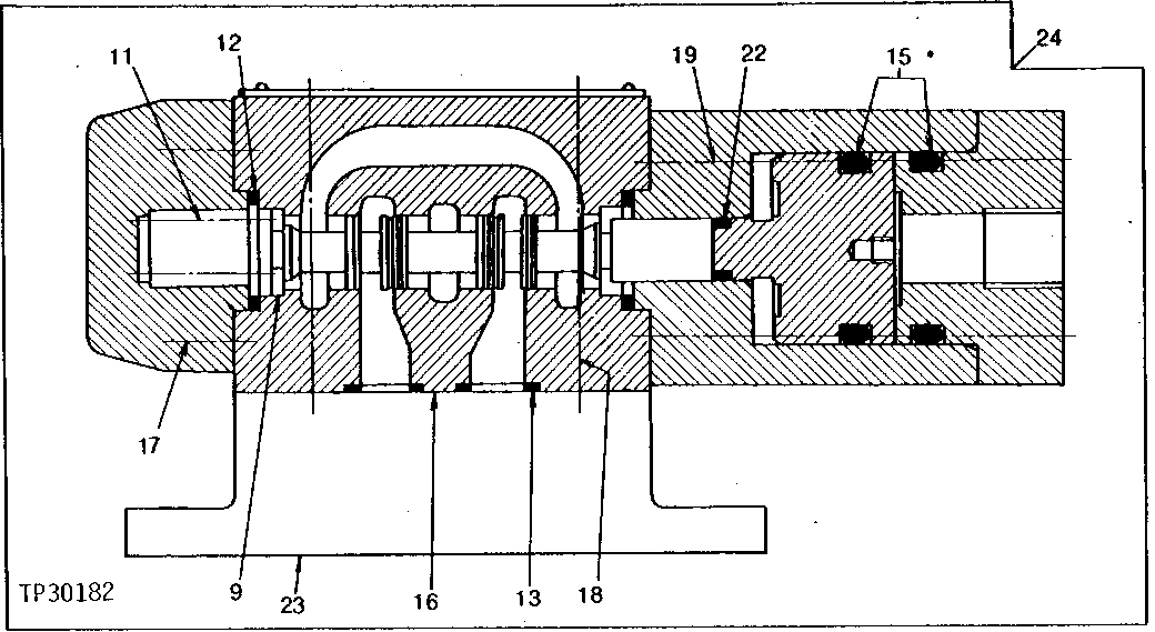 Схема запчастей John Deere 95D - 99 - PROPEL SWITCH VALVE 3360 - EXCAVATOR 33