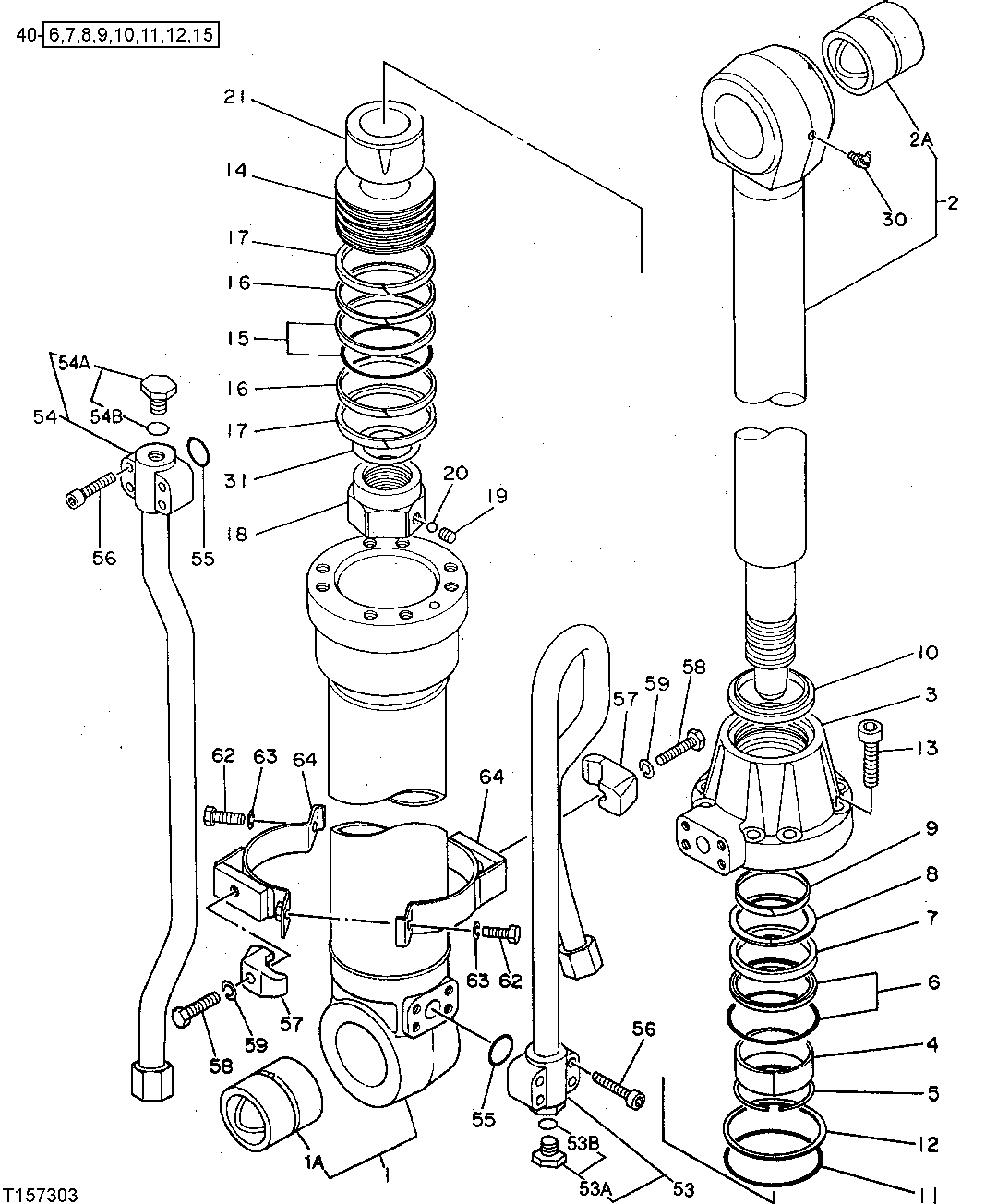 Схема запчастей John Deere 95D - 104 - ARM CYLINDER 3360 - EXCAVATOR 33