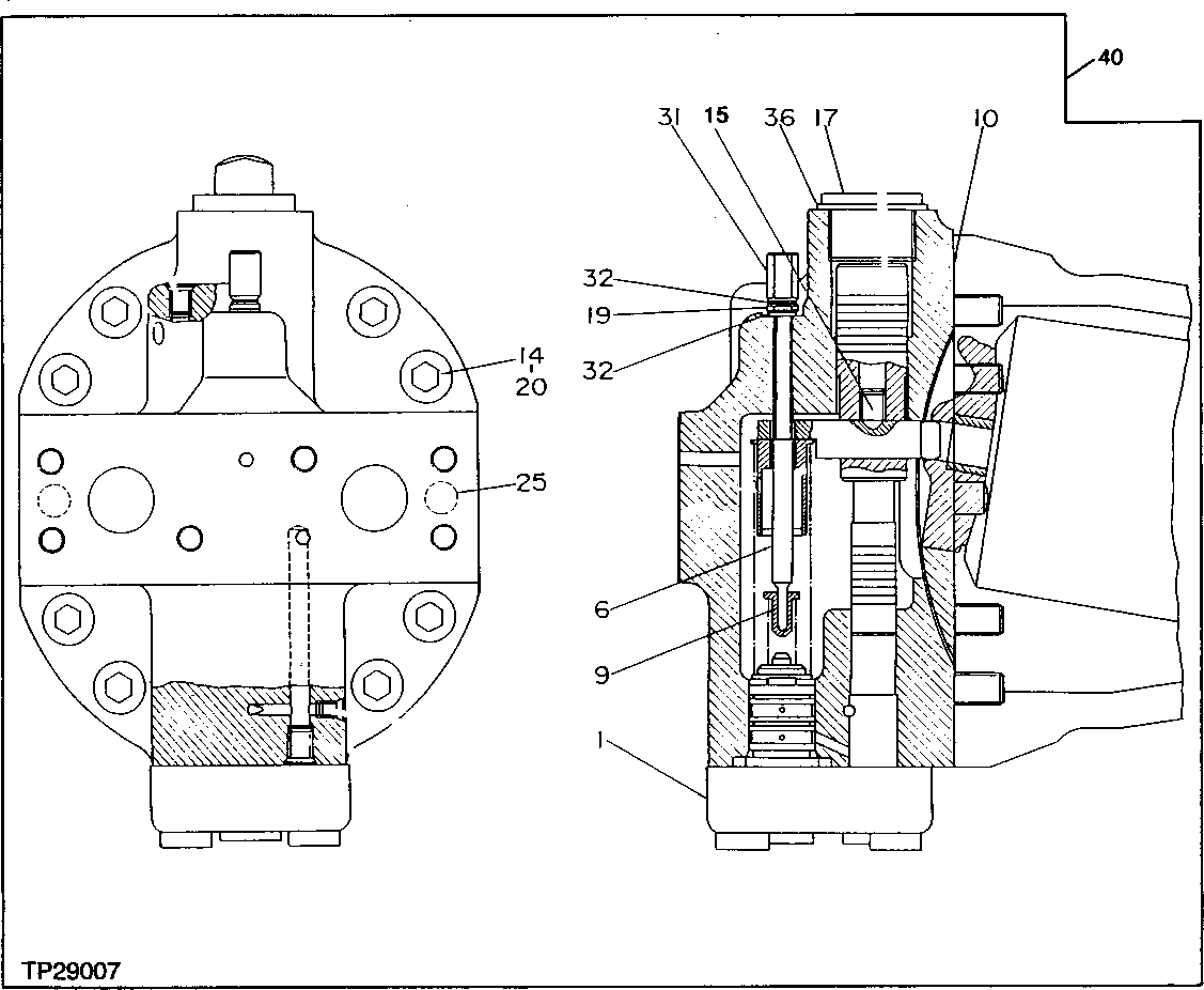 Схема запчастей John Deere 95D - 12 - PROPEL MOTOR CONTROL SECTION 260 - AXLES AND SUSPENSION SYSTEMS 2