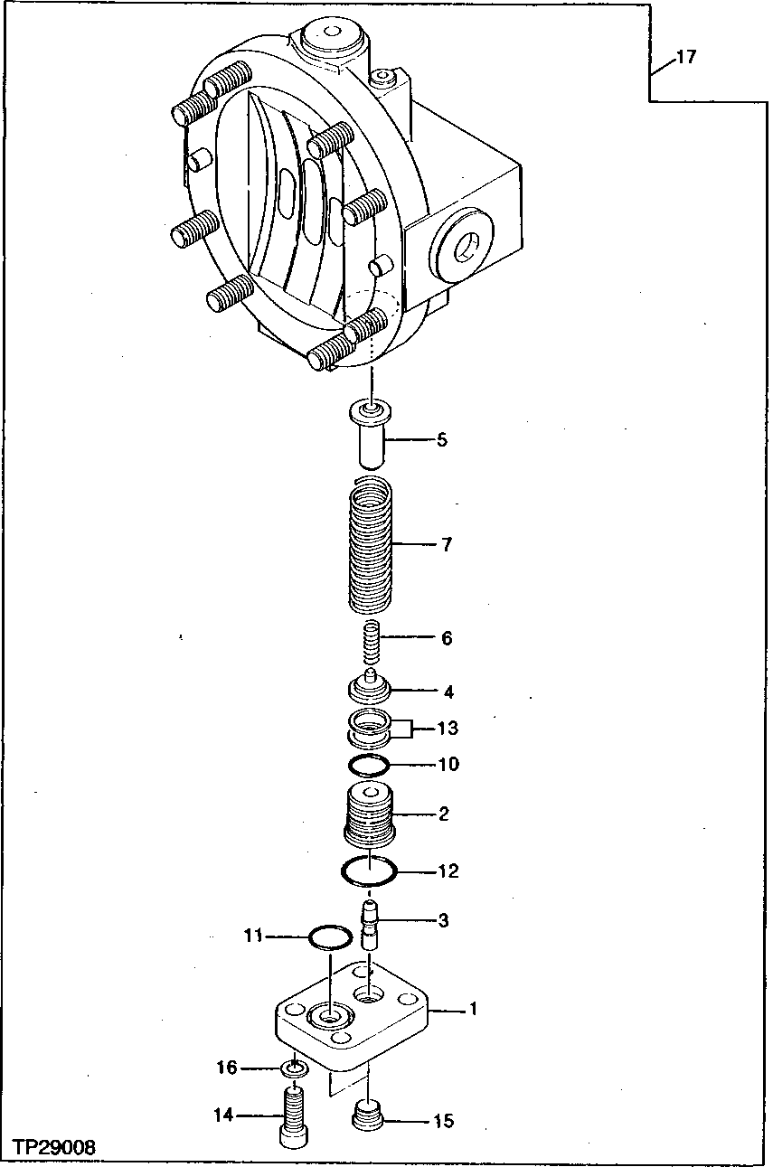 Схема запчастей John Deere 95D - 14 - PROPEL MOTOR CONTROL SECTION 260 - AXLES AND SUSPENSION SYSTEMS 2