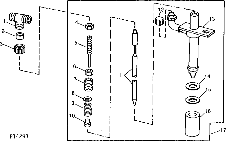 Схема запчастей John Deere 95D - 1 - FUEL INJECTION NOZZLE 413 - ENGINE 4