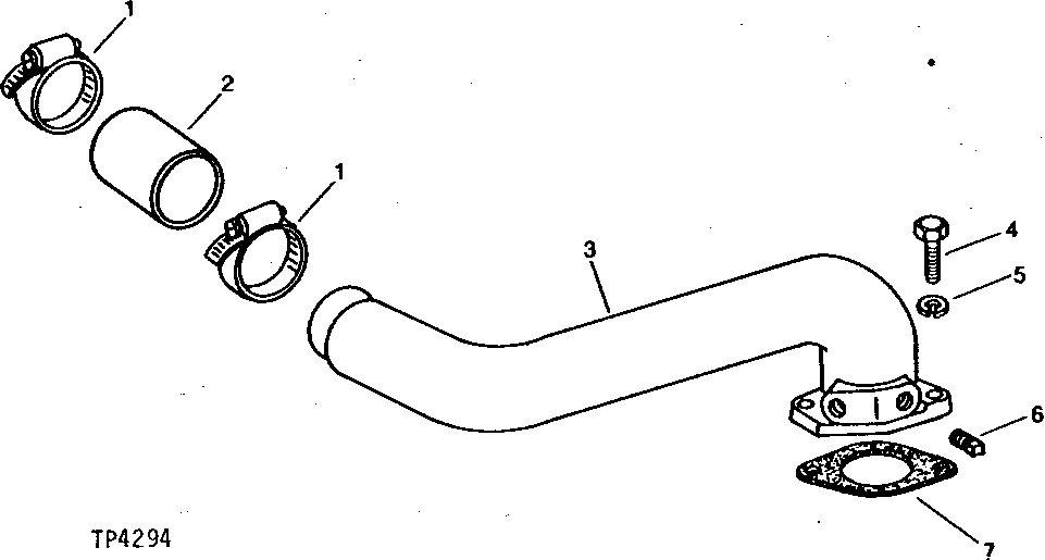 Схема запчастей John Deere 95D - 1 - AIR INTAKE SYSTEM 414 - ENGINE 4