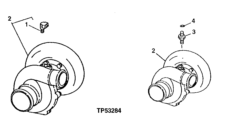 Схема запчастей John Deere 95D - 1 - TURBOCHARGER 416 - ENGINE 4