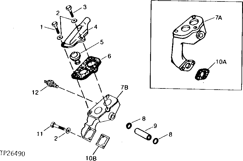 Схема запчастей John Deere 95D - 2 - ENGINE THERMOSTAT AND THERMOSTAT HOUSING 418 - ENGINE 4