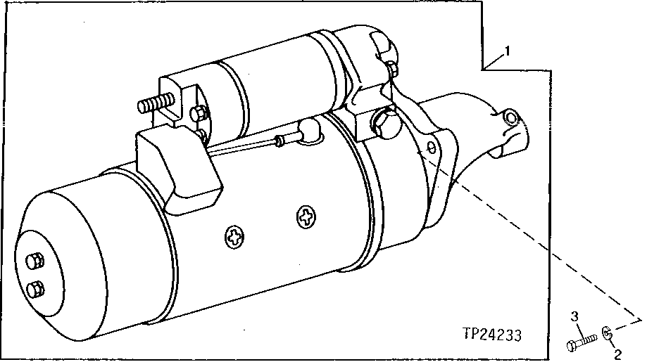 Схема запчастей John Deere 95D - 1 - STARTING MOTOR 422 - ENGINE 4