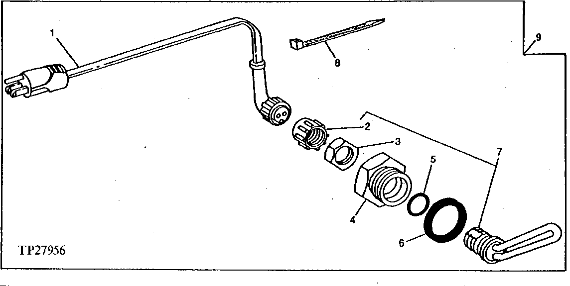 Схема запчастей John Deere 95D - 1 - ENGINE COOLANT HEATER 505 - ENGINE AUXILIARY 5