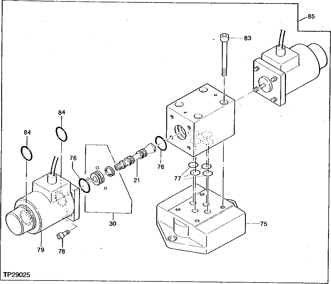 Схема запчастей John Deere 95D - 16 - STEERING SWITCH VALVE 960 - STEERING SYSTEM 9