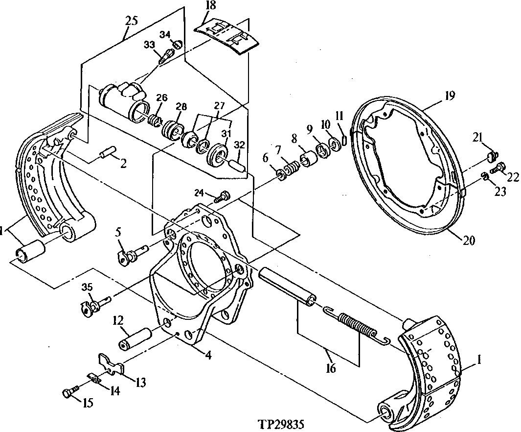 Схема запчастей John Deere 95D - 6 - FRONT SERVICE BRAKES 1060 - SERVICE BRAKES 10