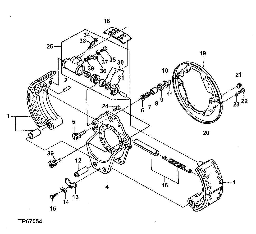 Схема запчастей John Deere 95D - 8 - REAR SERVICE BRAKES 1060 - SERVICE BRAKES 10