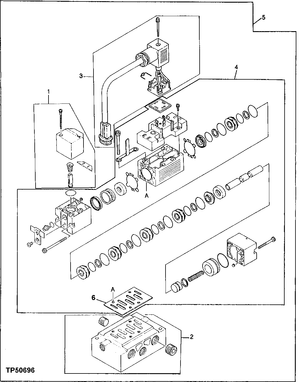 Схема запчастей John Deere 95D - 10 - SOLENOID VALVE 1060 - SERVICE BRAKES 10