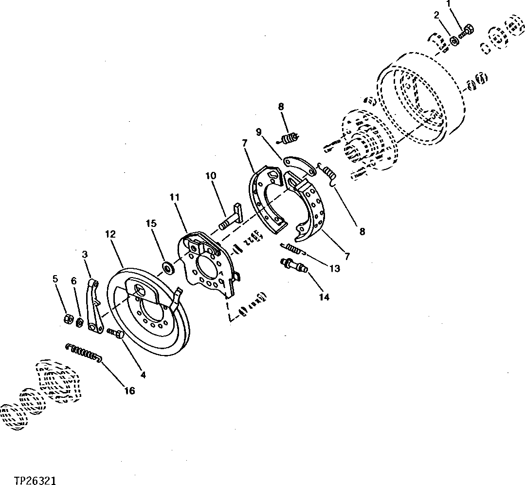 Схема запчастей John Deere 95D - 2 - PARK BRAKE 1111 - PARK BRAKE 11