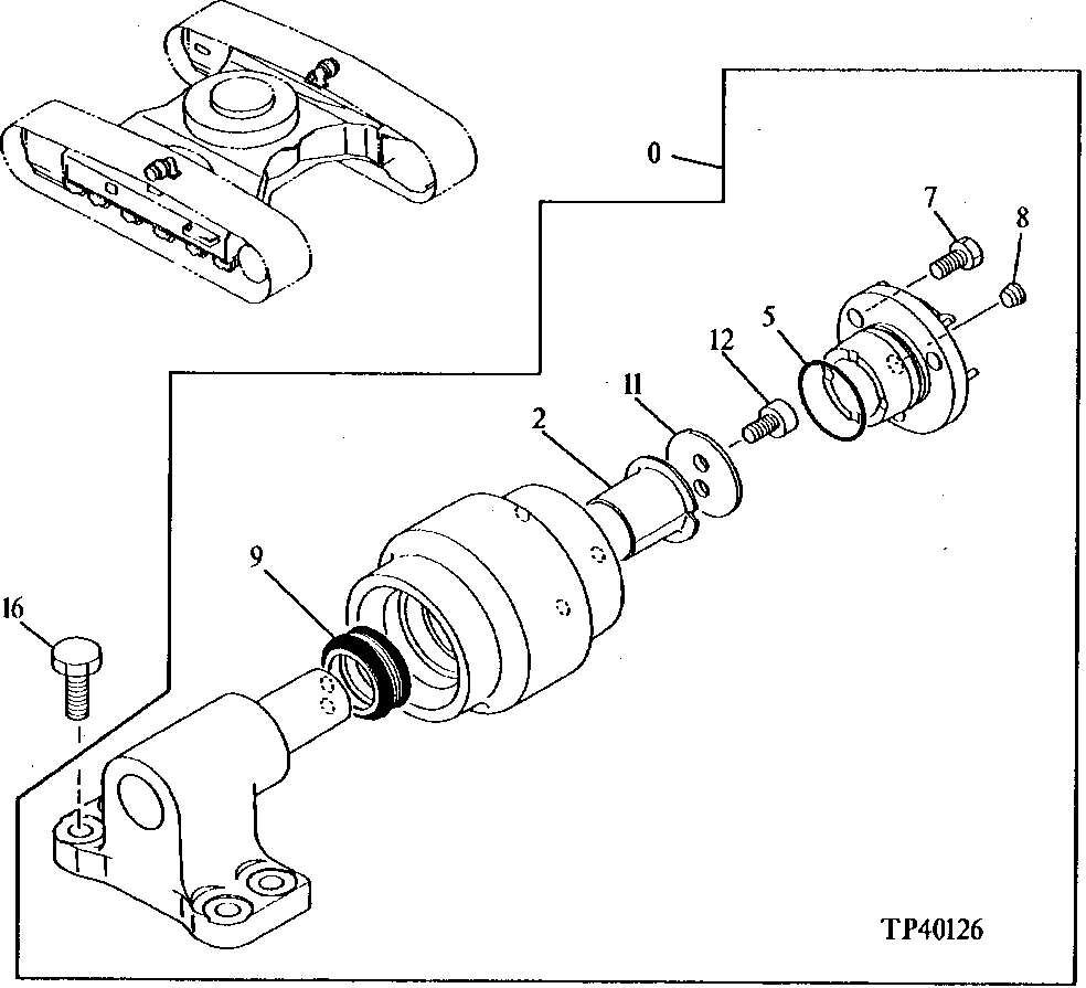 Схема запчастей John Deere 90E - 3 - Upper Roller 0130 Track Systems