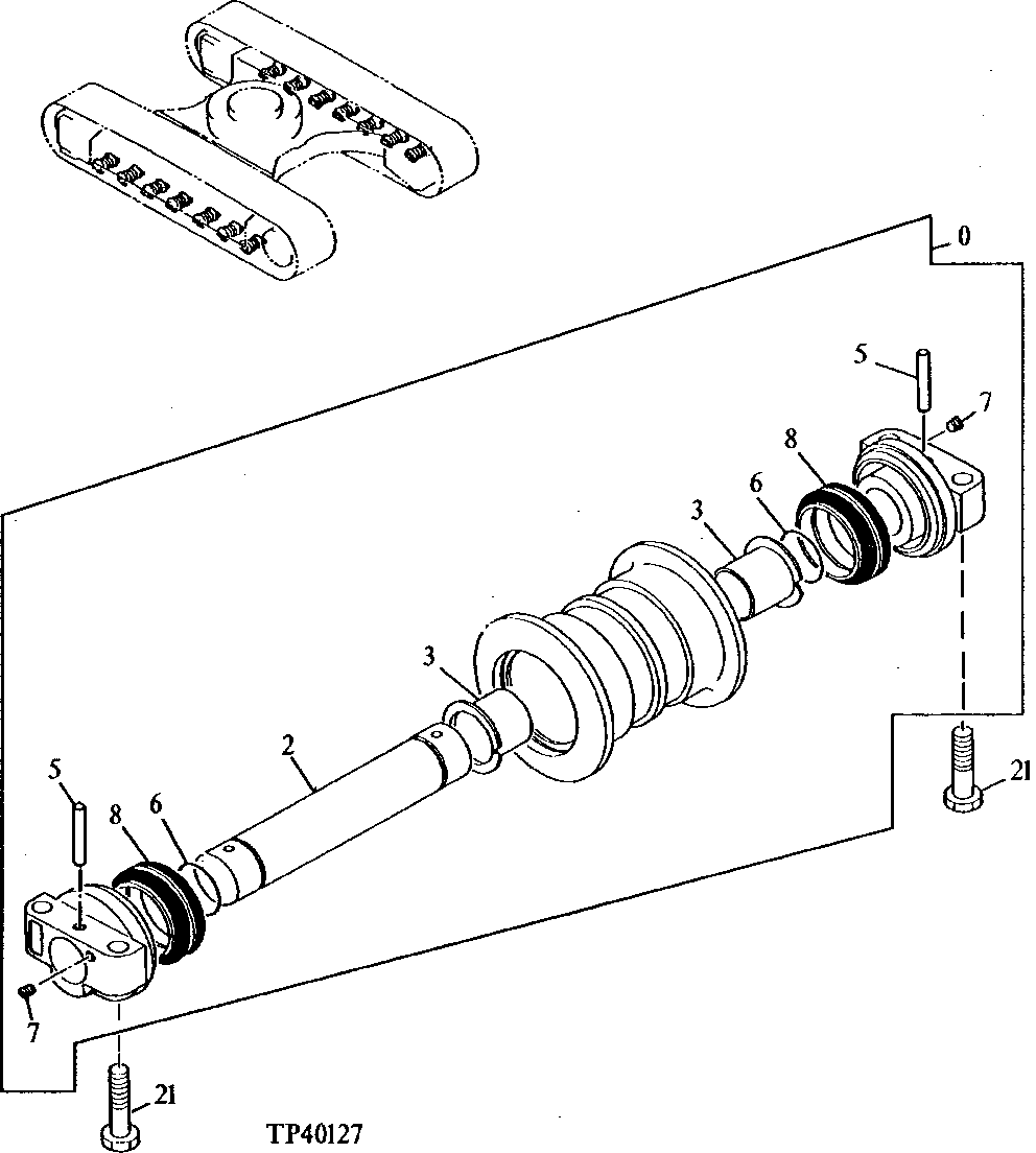 Схема запчастей John Deere 90E - 4 - Lower Roller 0130 Track Systems